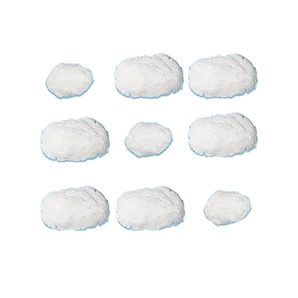 

9PCS Clouds Decorations for Ceiling, Cotton Simulation Hanging Cloud Decoration, 3D Artificial Clouds Props