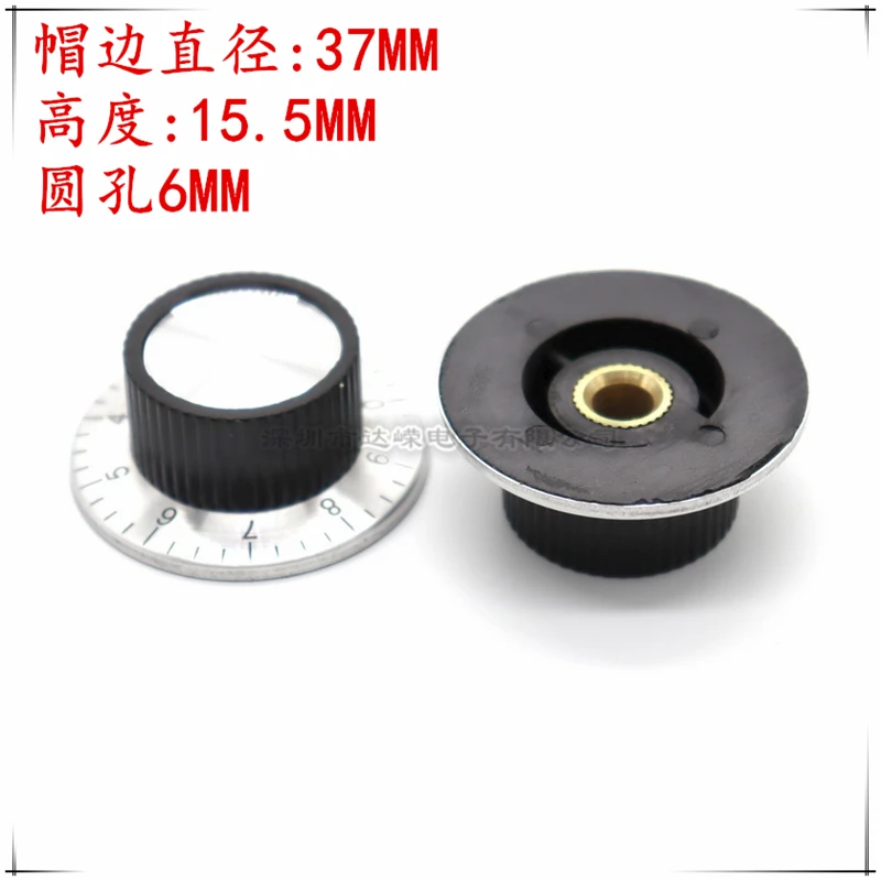 Description Picture 4 of item1PCS Arrow Metal Knob Cap Round Hole 6MM Potentiometer Scale Knob Cap Metal Speed Control Switch Cap with Digital Dial