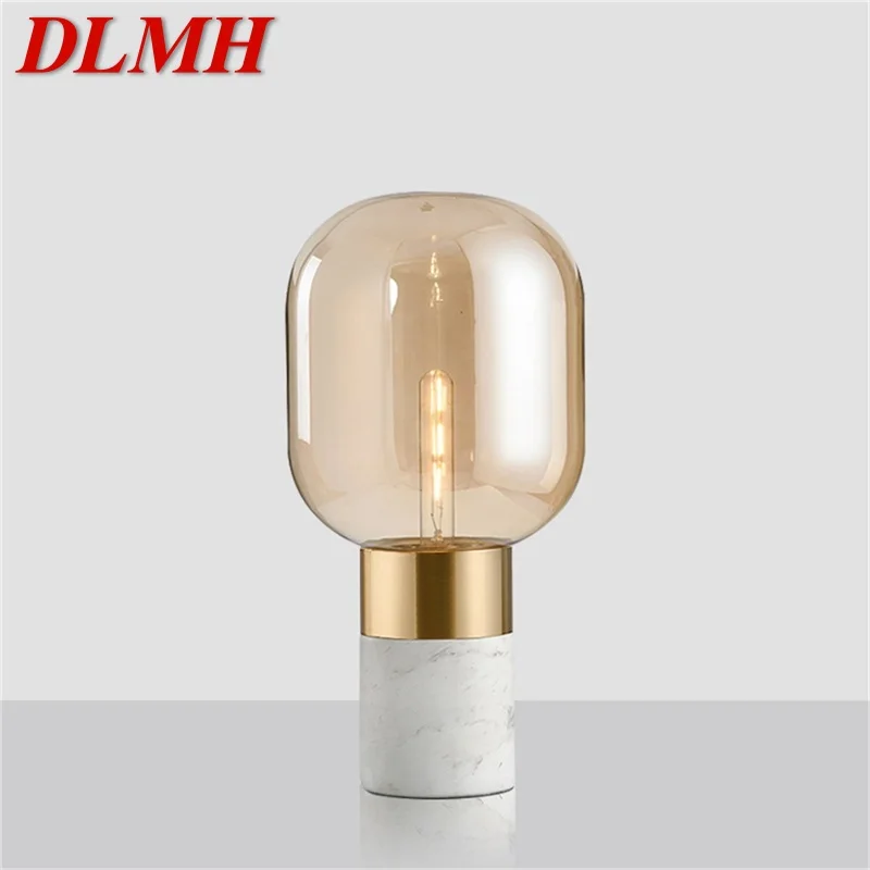 

DLMH Postmodern Table Lamp Nordic Simple Creative Design LED Marble Desk Lightfor Room Bedroom Decor