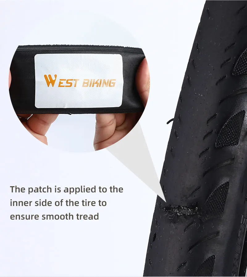 West Biking Fahrrad Schlauch Reifen Patch Reparatur Kits MTB BMX Fahrrad kleber freie Patch Werkzeuge Kleber schnell trocknende leimlose Patch – Detail 7