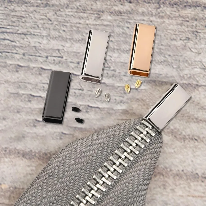 1 Box 6PCS Belt Tip with Screw Metal Belt Buckle End Tips 1 Inch Webbing Zipper Tip Strap End Caps Ribbon Findings Stopper