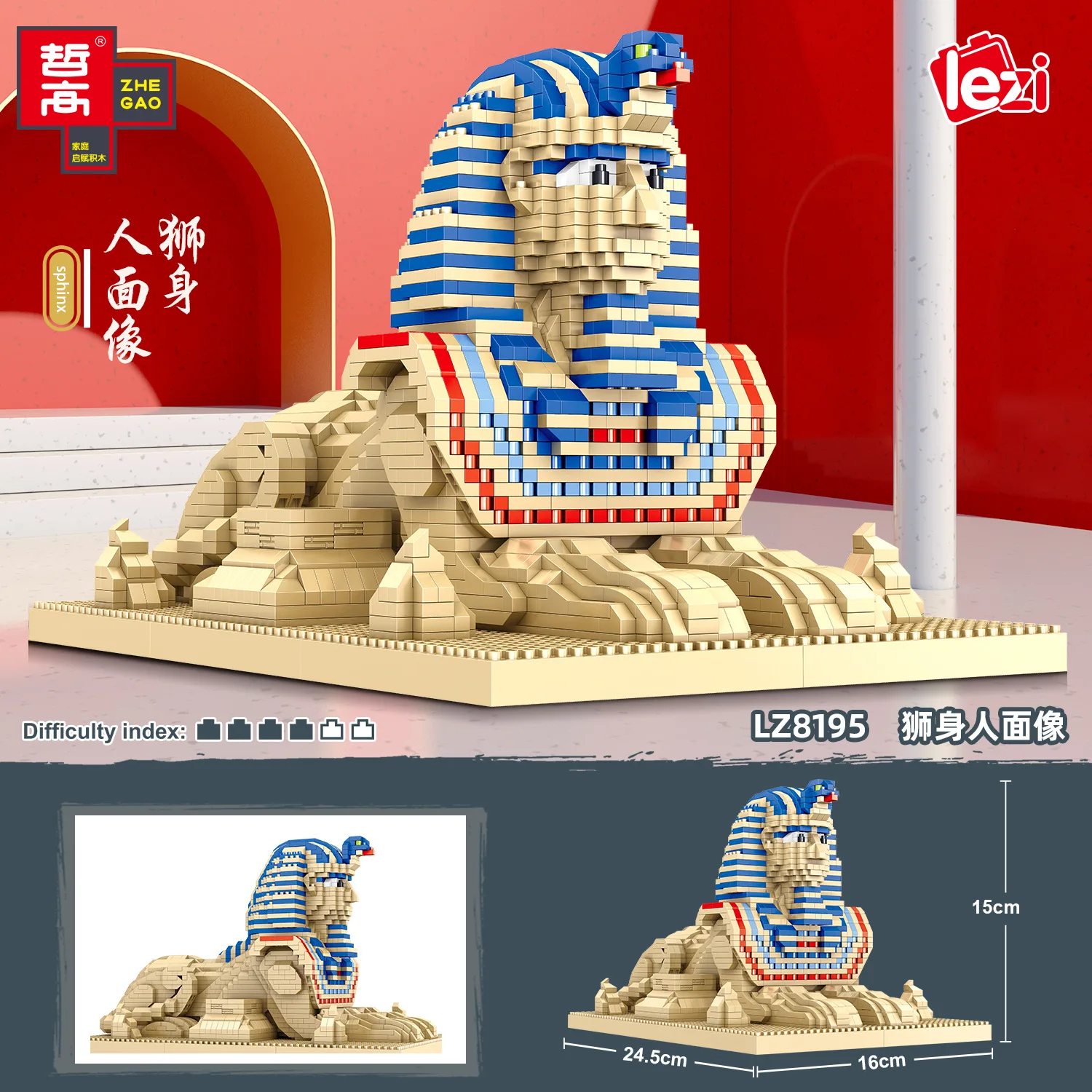 Mini blocs de construction Architecture mondiale, pyramide d'egypte, modèle Sphinx, Micro diamant, briques, jouet pour enfants, cadeaux