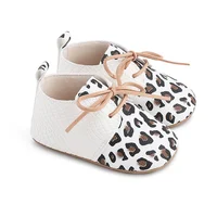 Spring Autumn Baby Shoes Retro Leopard Print First Walkers Newborn Soft Bottom Non-Slip Leather Shoes Toddler Casual Shoes 1