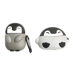 Adorable 3D Penguin Earphone Case with Wireless Charging Capability - Airpods 4 (Penguin)