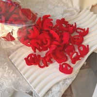 10pcs Red Colors New Year Girls Crown Butterfly Children Hairbands No Harm Cartoon Towel Rope Ponytail Holder Kids Rubber Band - Image 2