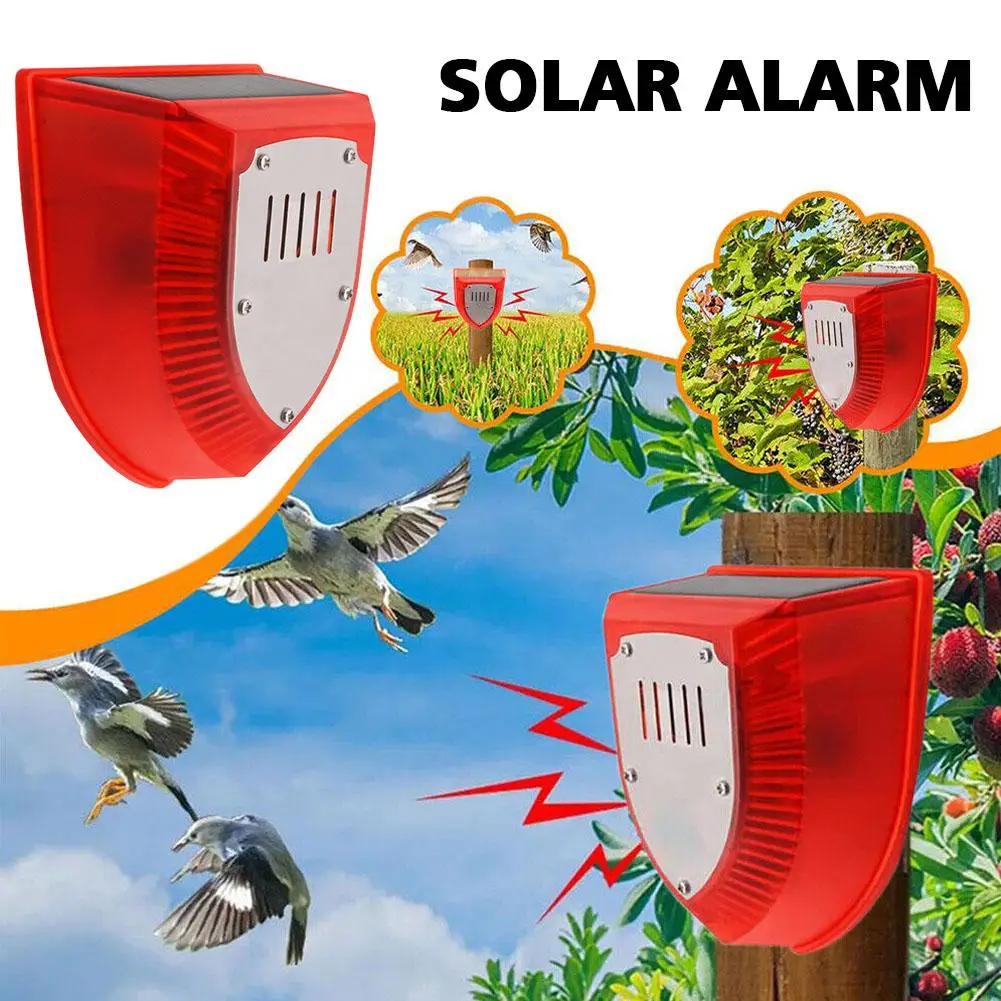 

Solar Motion Sensor Alarm Lamp For Outdoor Security - IP65 Waterproof Dog Barking & Gunshots Detection Ideal For Farms & Ga V7G8