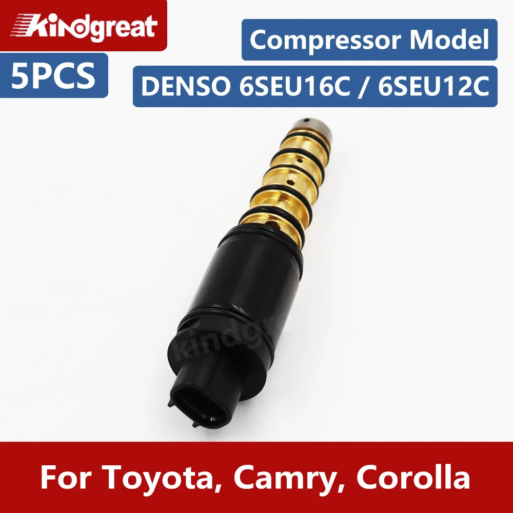 

5PCS Denso 6SEU16C/6SEU12C Auto Air Conditioning Compressor Solenoid Valve Control Valve fit for Car Toyota corolla Camry RAV4