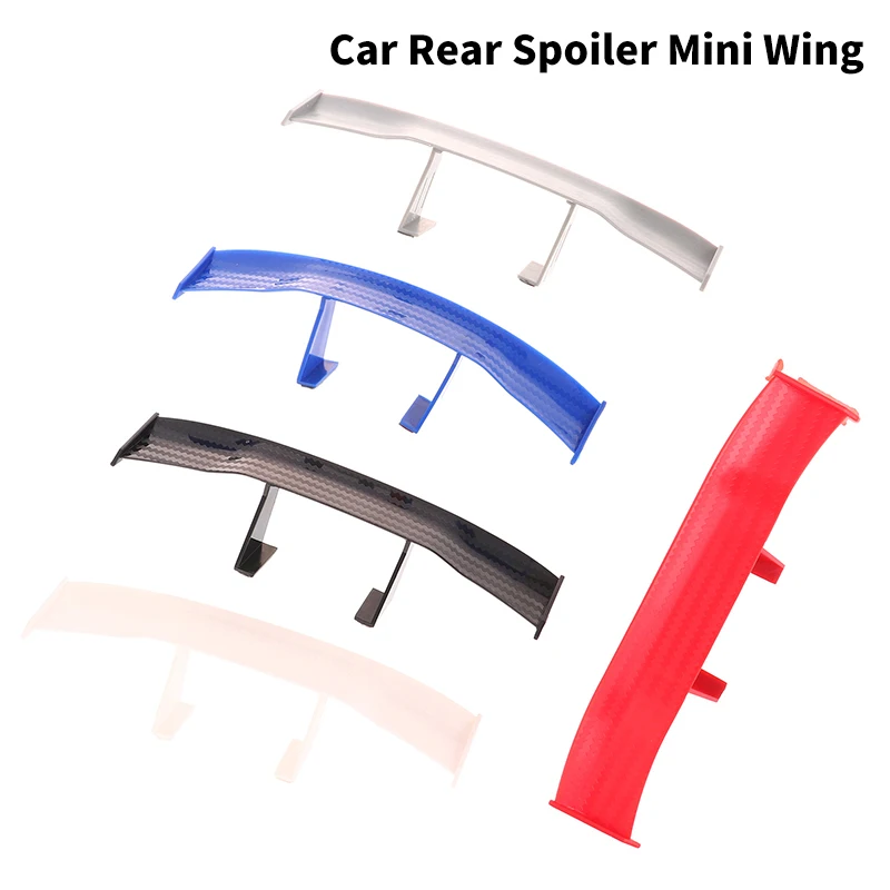 

Car Mini Tail Wing Carbon Fiber Look Modified Tail Wings Simple Model Auto Rear Spoiler Decoration Car Accessories
