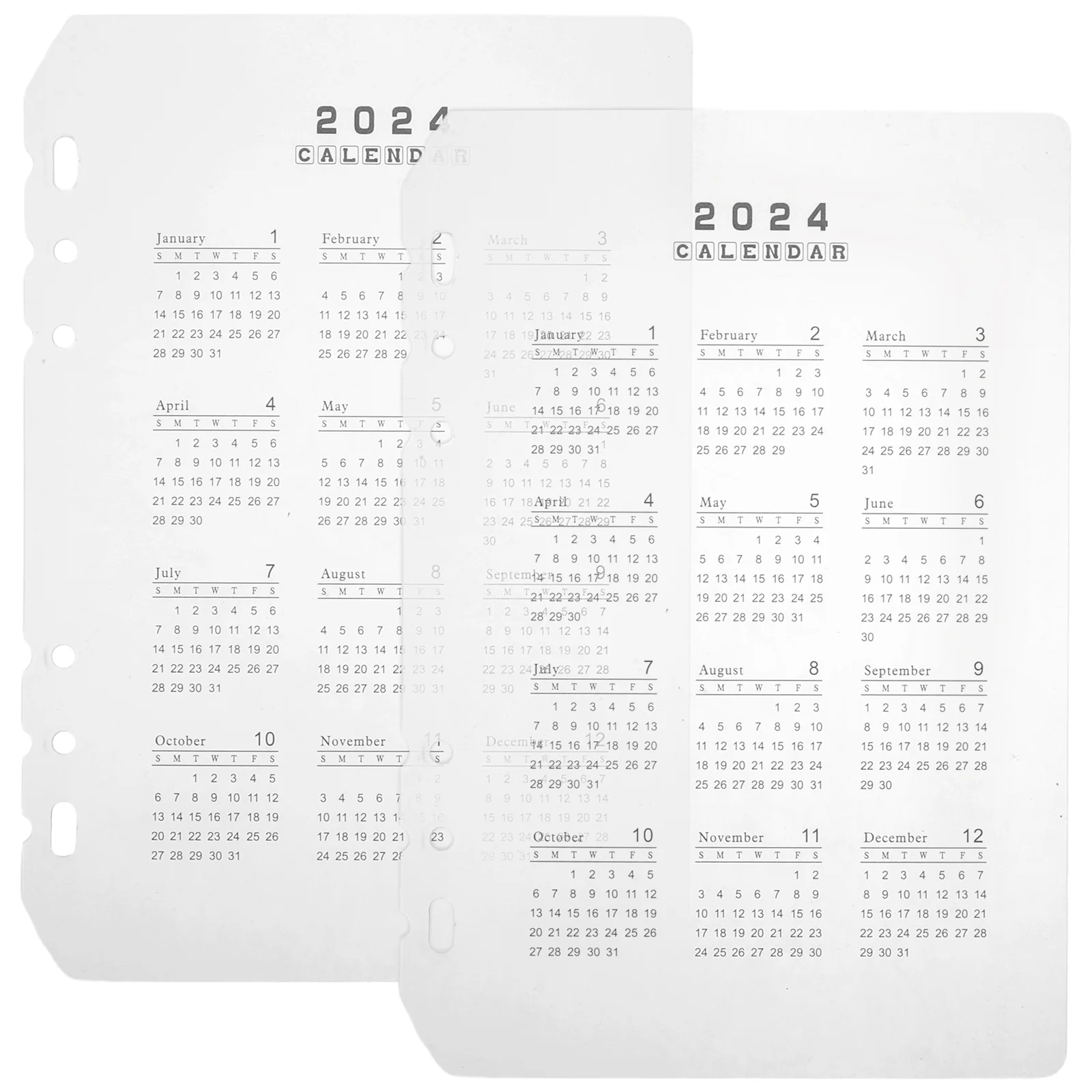 

2 шт., разделители календаря для блокнотов