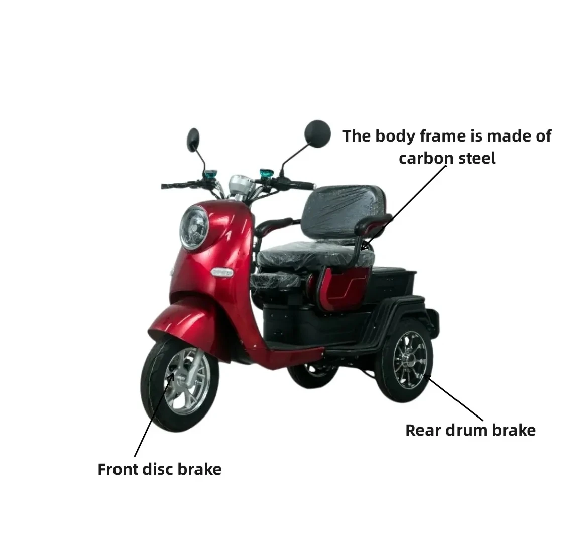 Tricycle electric made in China high quality low price 3 wheel electric scooter for adults tricycles 800w
