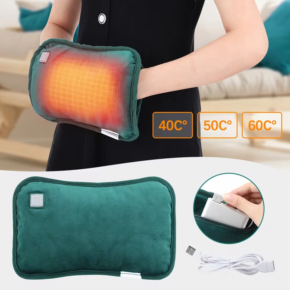 Hand Warmer Electric Heating Pad Flannel Heat Explosion-Proof Warm Bag Reusable Winter Handwarmer Menstrual Thermal Bag