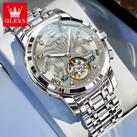 OLEVS 7088 Men Watch Luxury Brand Waterproof Skeleton Automatic Watch HD Fashion Business Men Mechanical Watch Reloj Hombre