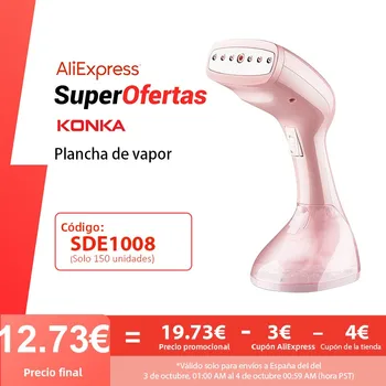 KONKA-máquina de planchado manual, vaporizador de ropa rosa de gran capacidad, 1500 ml, calentamiento rápido, portátil para el hogar, viajes y negocios, 250 w 1