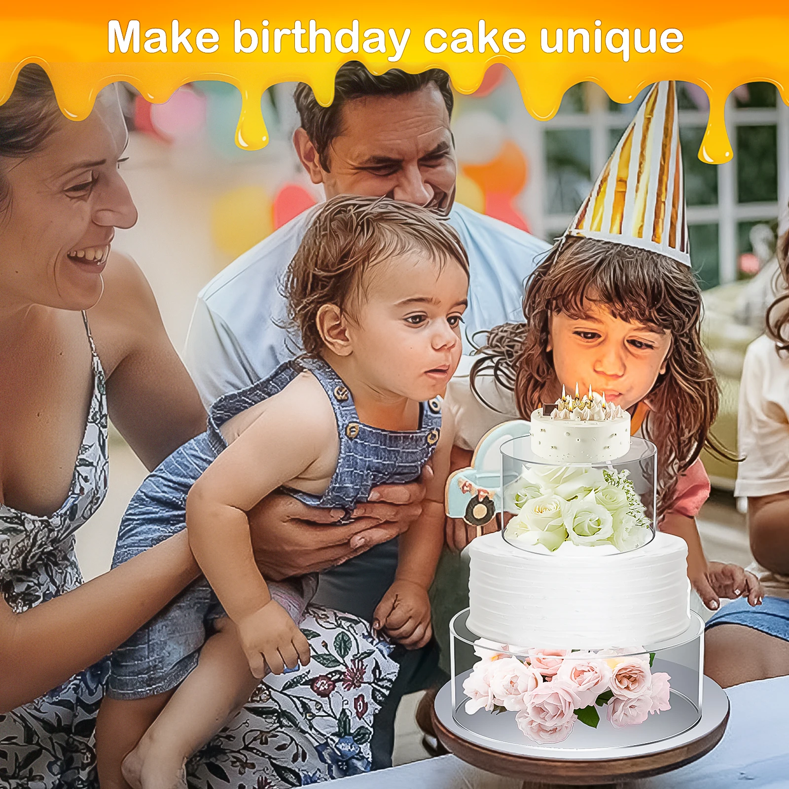 Clear Acrylic Fillable Cake Stand Set 5