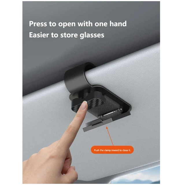 Car Carbon Fiber Eyeglass Clip Multifunctional Car Sunglasses Frame Ticket Clip Horizontal Sunshade Sunglasses Storage Product 2