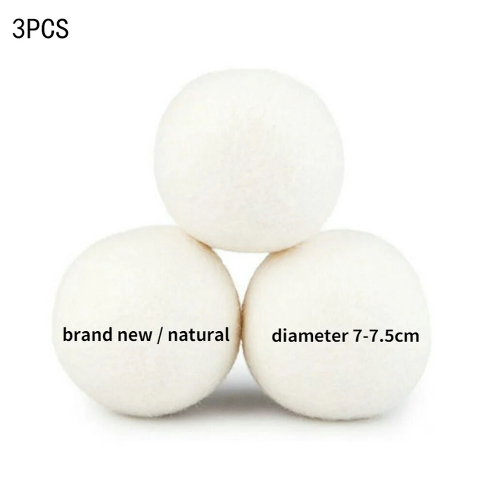 3-pack Wool Dryer Balls-7cm Reusable Softener Laundry Laundry Ball Home Washing Balls Wool Dryer Balls laundry ball for detergen laundry ball