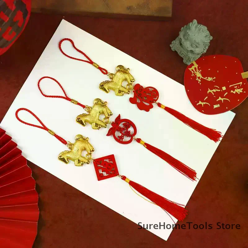 Spring Festival Ornament Horse Year Pendant 2026 Chinese Spring Festival Red Pendant Event Shopping Mall Home Decoration