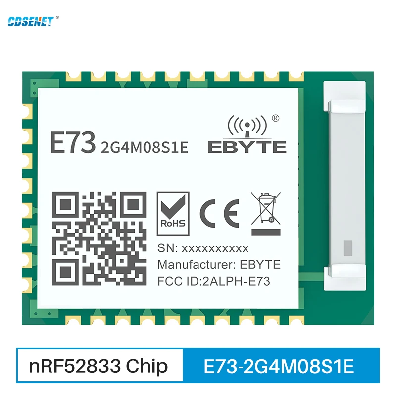 10PCS nRF52833 BLE 5.1 RF Module 2.4GHz Mesh Thread ZigBee 8dBm E73-2G4M08S1E For UAV Smart Home Wireless Transceiver Receiver
