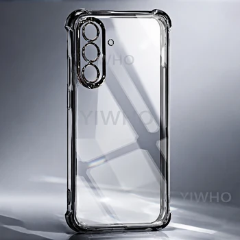 Custodia Trasparente Nera per Samsung Galaxy A57 5G A37 A27, Cover Posteriore Morbida in TPU con Protezione Fotocamera