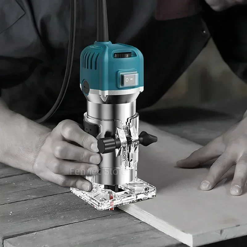 Electric Trimmer Router Woodworking Laminate Trimmer Engraving Slotting Wood Router Carpentry Manual Trimming Tools 800/2000W 5