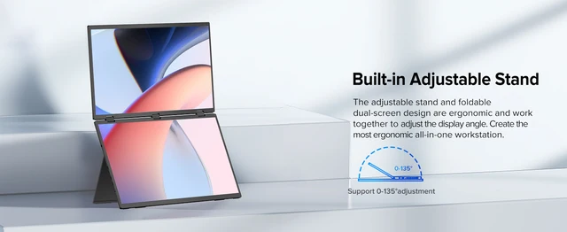 ラップトップ用　格納式スタンド付き15インチスクリーン外部モニター ラップトップ用 格納式スタンド付き15インチスクリーン外部