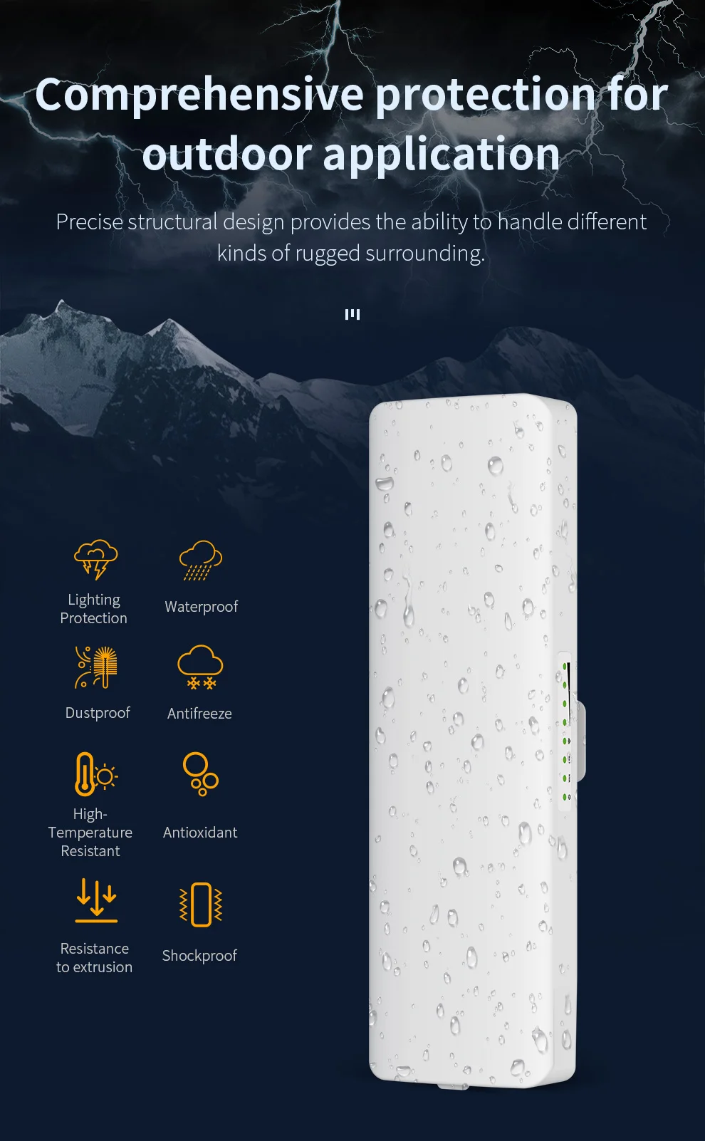 Intempéries Outdoor Cpe Wifi Extender Ponte sem Fio Ponto de Acesso Router x 12dbi Antena Wifi Nanostation 1km 2.4ghz 300mbps - Imagem 4