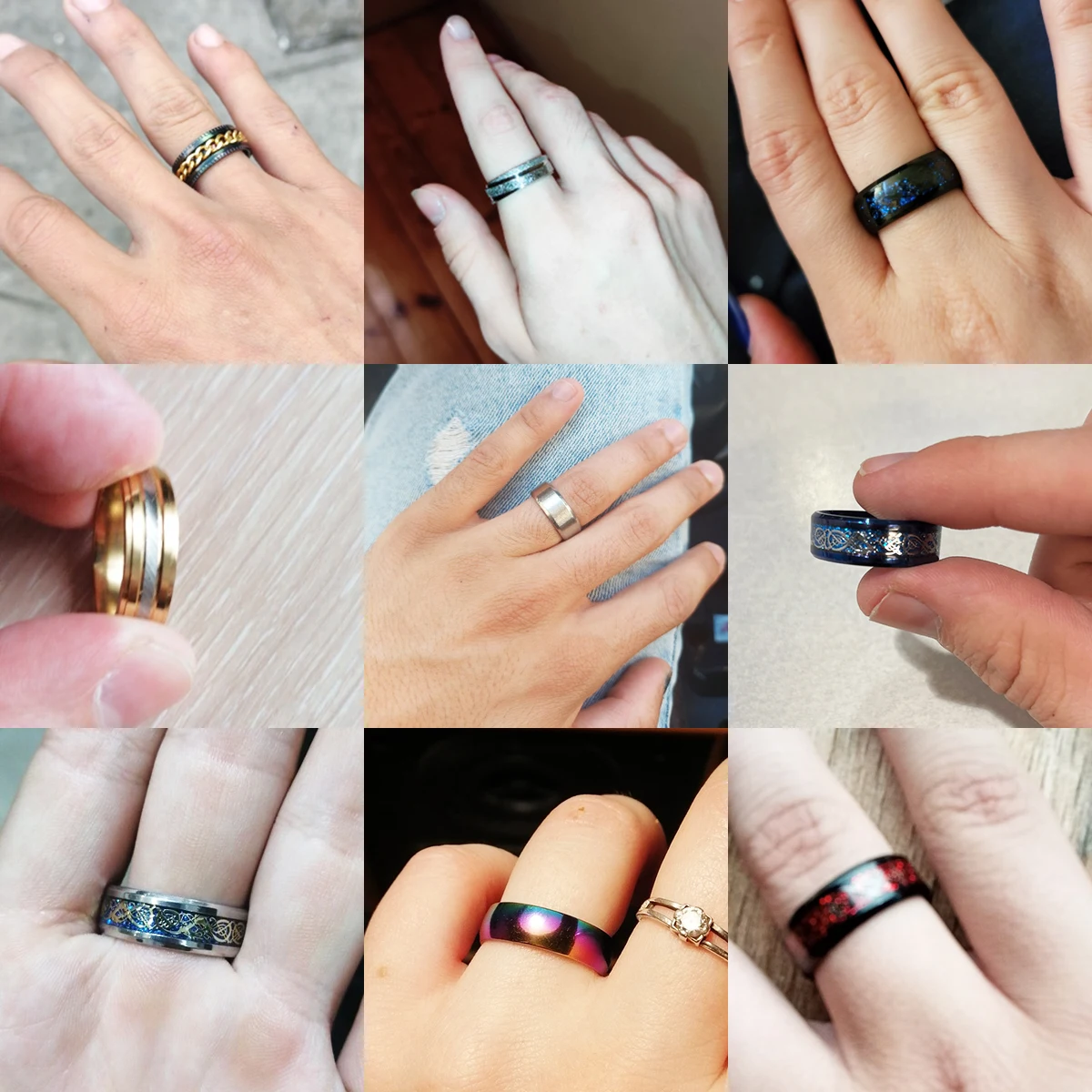 30 Styles Men s Ring Stainless Steel Black Stripe Never Fade Brushed Charming Finger Rings Anniversary