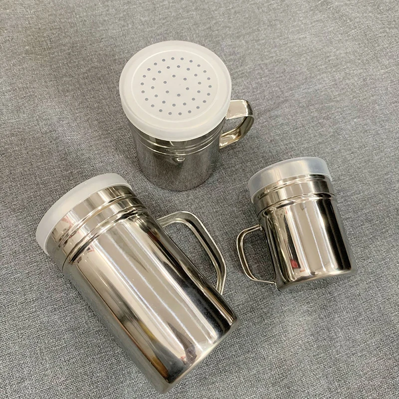 Description Picture 4 of itemHandle Shaker Pepper Sugar Salt Stainless Steel Dispenser Powder Tube Coffee Utensils Kitchen Tool
