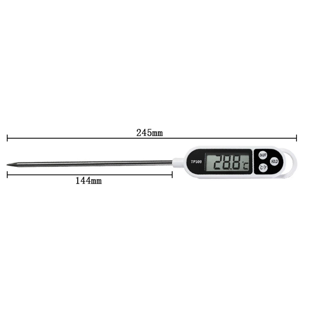 Faslmh TP300 LCD Digital Meat Thermometer Electronic Cooking Food Kitchen BBQ Probe Water Milk Oil Liquid Temperature Sensor Gauge Meter