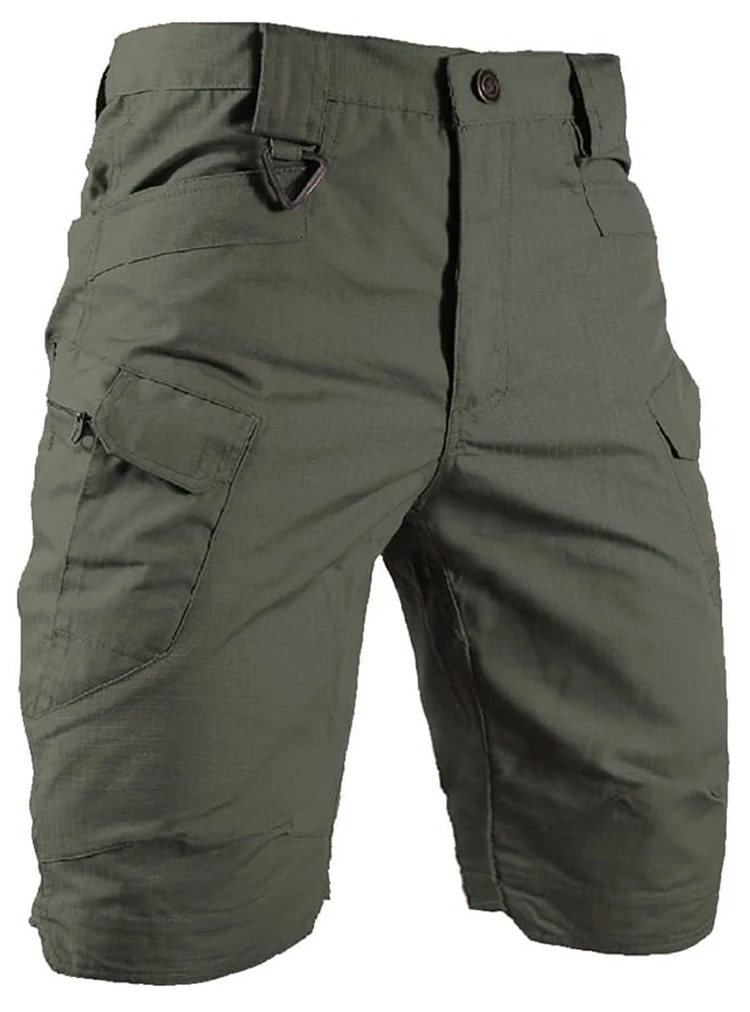 Manfinity Homme Short vaquero casual con múltipl bolsillos de