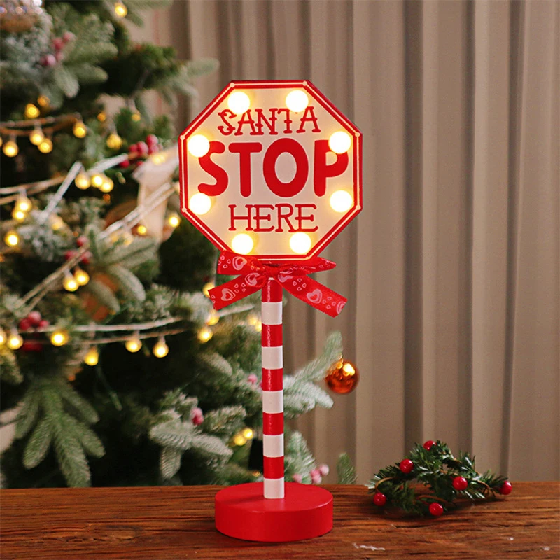 Christmas Lights, Stop Sign Light, LED Decorative Lights, Festival Atmosphere Lights for Showcase Garden Terraces, Porch Holiday 3