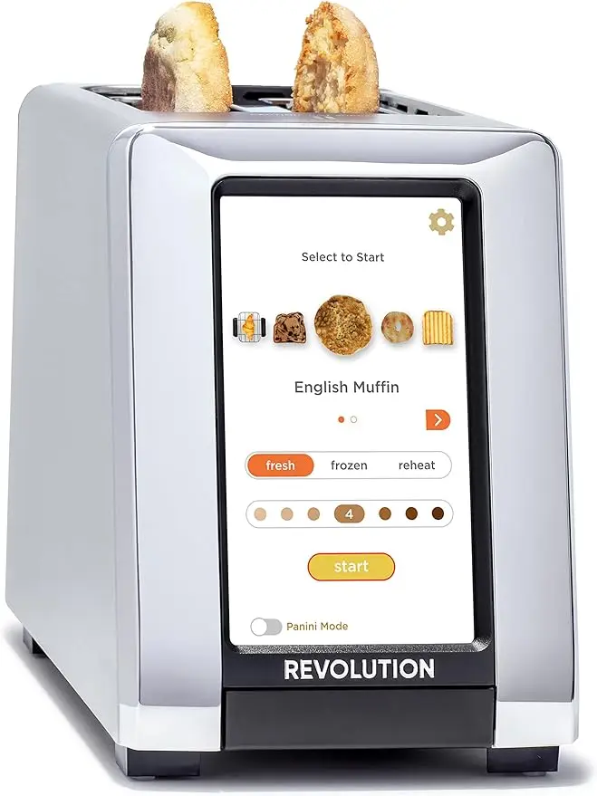 

Revolution R180S Touchscreen Toaster, 2-Slice Smart Toaster with Patented InstaGLO Technology & Panini Mode