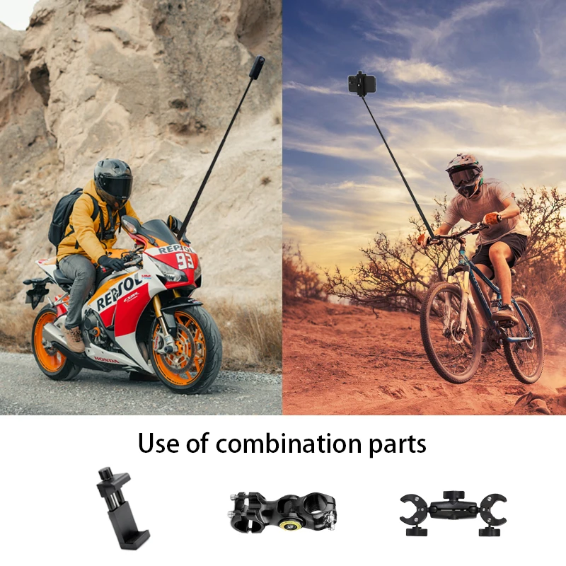 3m Metal Invisible Extended Edition Selfie Stick Scalable Monopod for Insta360 X2 X3 Accessories For GoPro Stick Tripod selfie stick