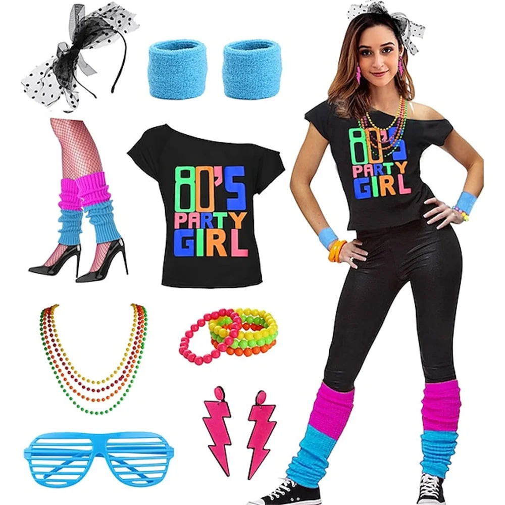 Baile Festa Anos 80 Roupas Festa Discoteca Traje Feminino Anos 80 - Main Image