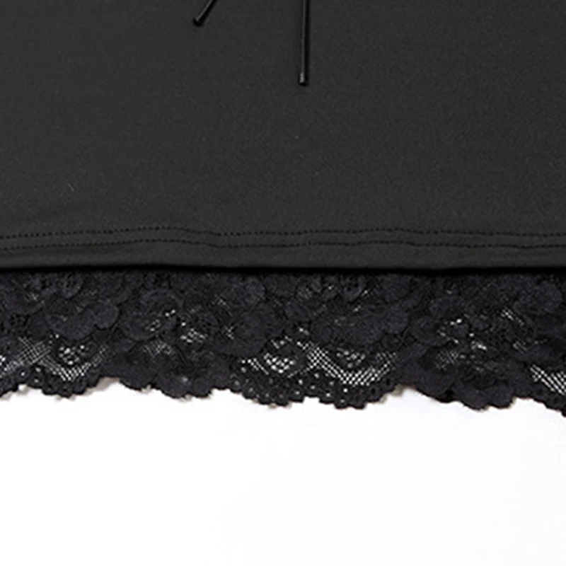 y2k Dress Women Sexy Lace Patchwork Tie Front Spaghetti Strap Sleeveless Bodycon Dress Club Party Dresses Clubwear