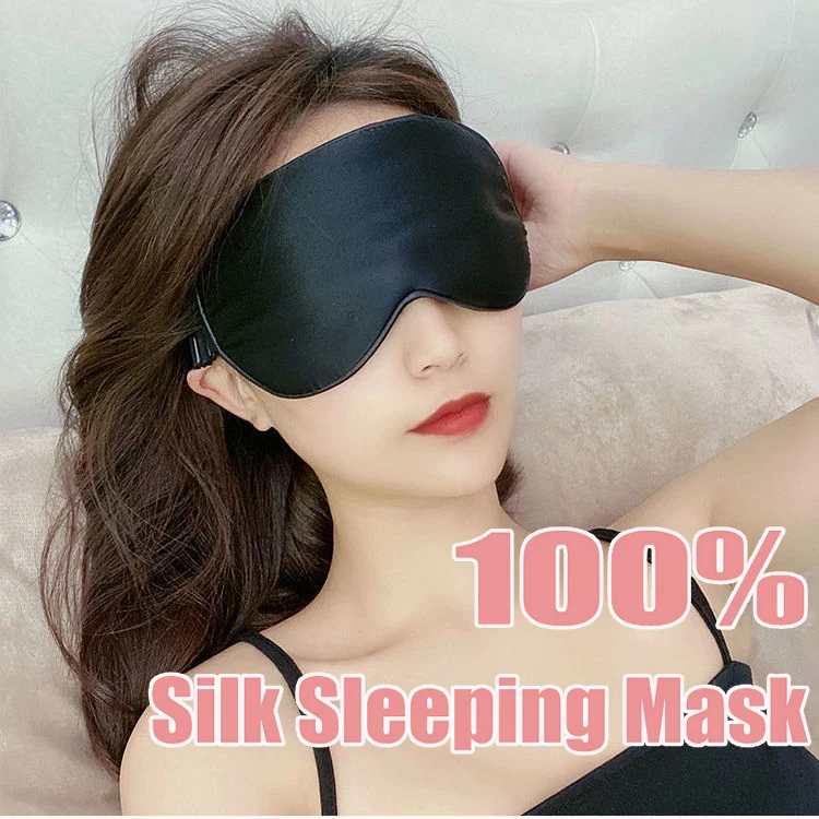 100% Mulberry Silk Sleep Mask For Women Men Soft Eye Patches Natural Silk Face Satin Mask Sleeping Comfort Eye Cover High Ends