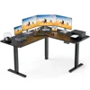 Electric L Shaped Standing Desk Dual Motor Height Adjustable 220lb Load Spacious Desk Sit-stand Desk 1