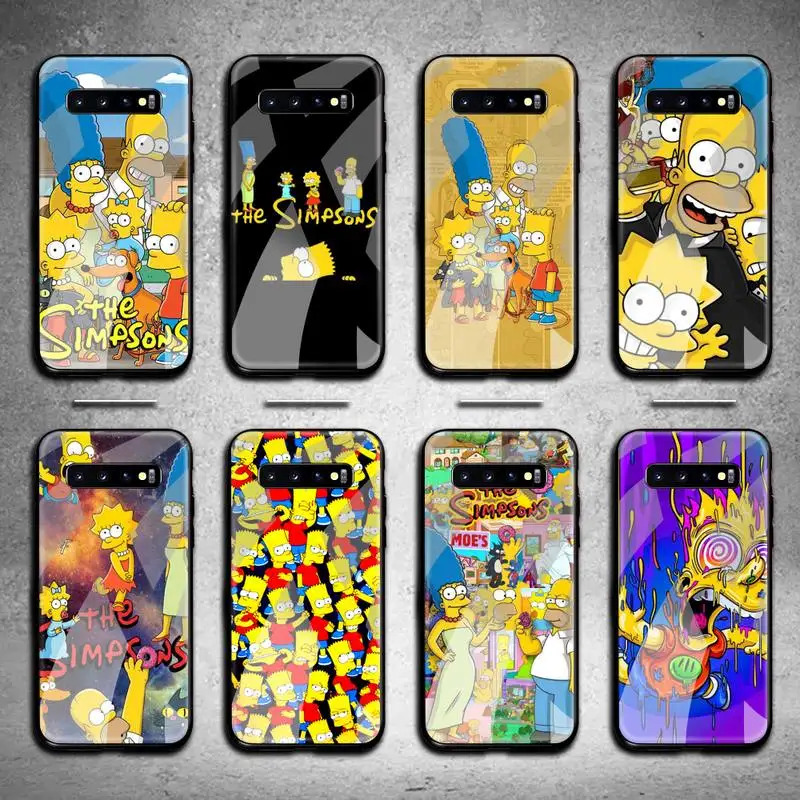 Чехол для телефона simpsons из закаленного стекла Samsung S20 Plus S7 S8 S9 S10 Note 8 9 10 |