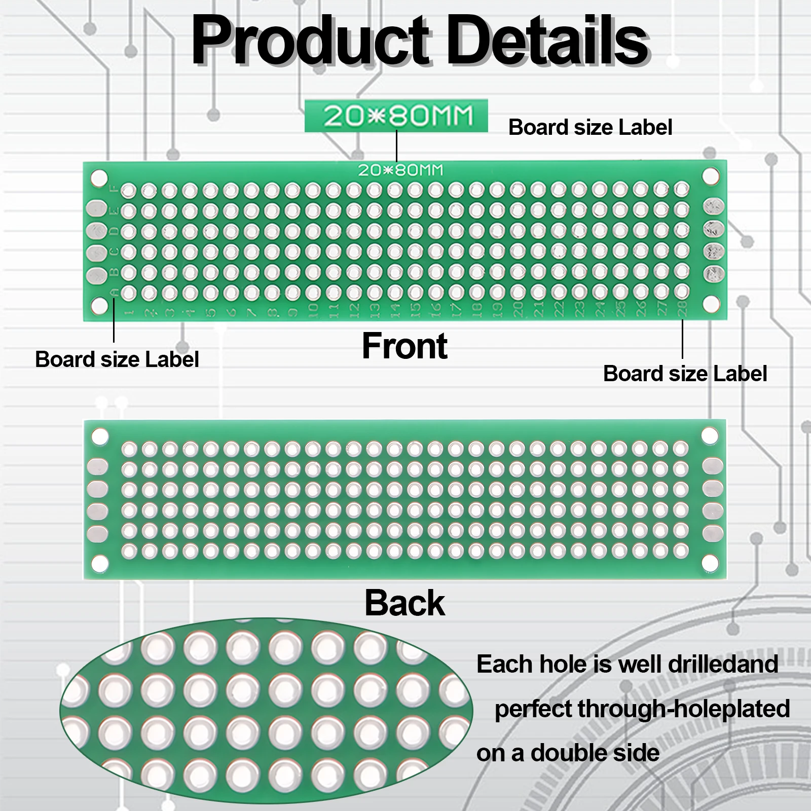 Double Side PCB Board Prototype Kit 10pcs 2x8 3x7 4x6 5x7cm Diy Soldering Universal Printed Circuit Arduino pcb board kit