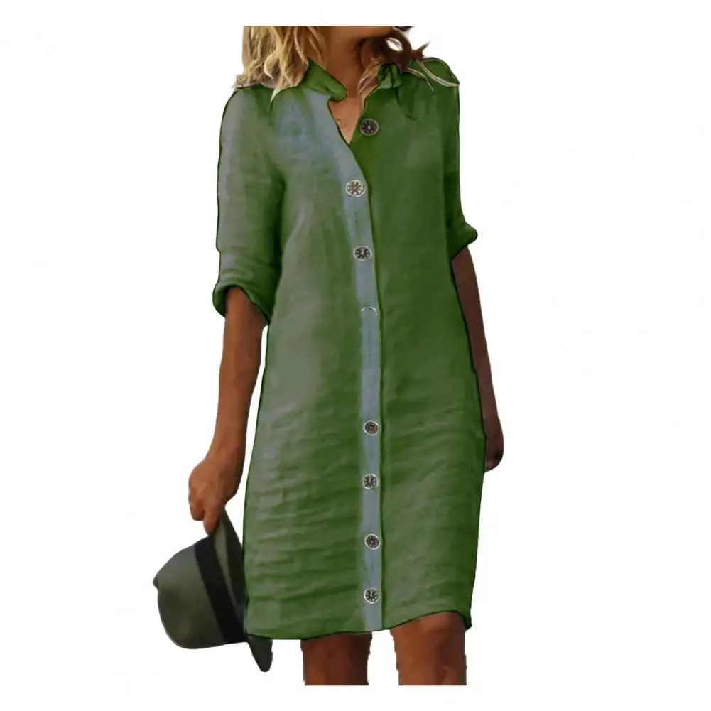 

Женское платье с рукавом до локтя, однобортное облегающее платье-миди с воротником-стойкой, трапециевидного силуэта