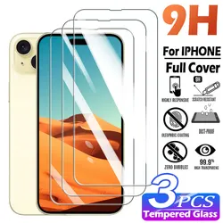 Premium Full Cover Tempered Glass Screen Protector - 3 - Pack - 2 PCS Glass (For iPhone 12)