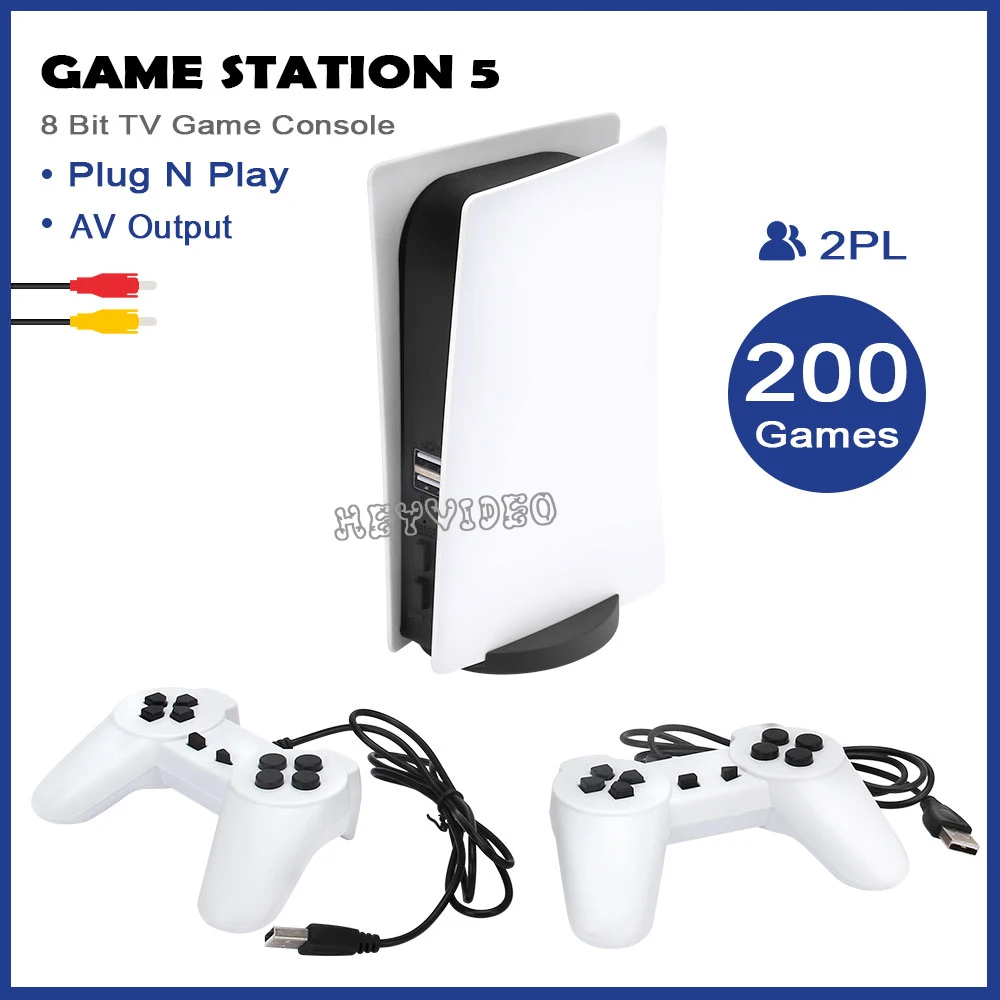Game station 5 Video Game Console USB Wired TV Game Console With 200 Classic Games Handheld Game Player AV Output EU/US/UK Plug
