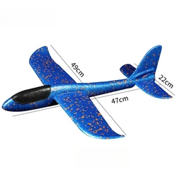Adventure Foam Airplane Launcher Toy - Outdoor Flying Fun (Blue - Only Airplane)