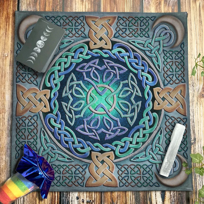 

Tarot Tablecloth Celtic Eye Of The World Velvet Altar Cloth Astrology Witchcraft Divination Oracle Card Pad Pagan Pendulum 99CM