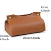 Tissue Box Holder Home Living Room Coffee Table Desktop Simple Napkin Box Kitchen Storage Paper Box PU Leather Organizers 6
