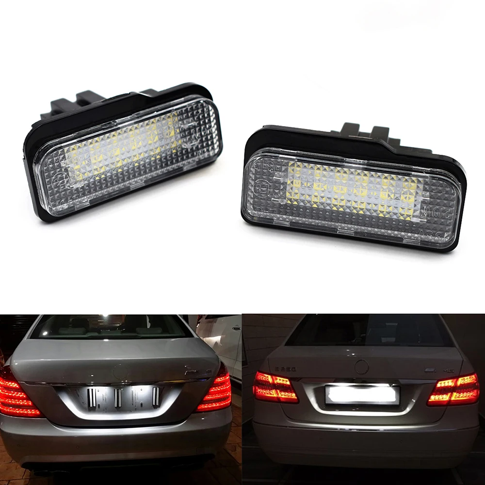 

2pcs Canbus Led Light Car Number License Plate Lamps For Mercedes Benz E CLS C SLK Class W211 S211 W219 S203 R171 Accessories