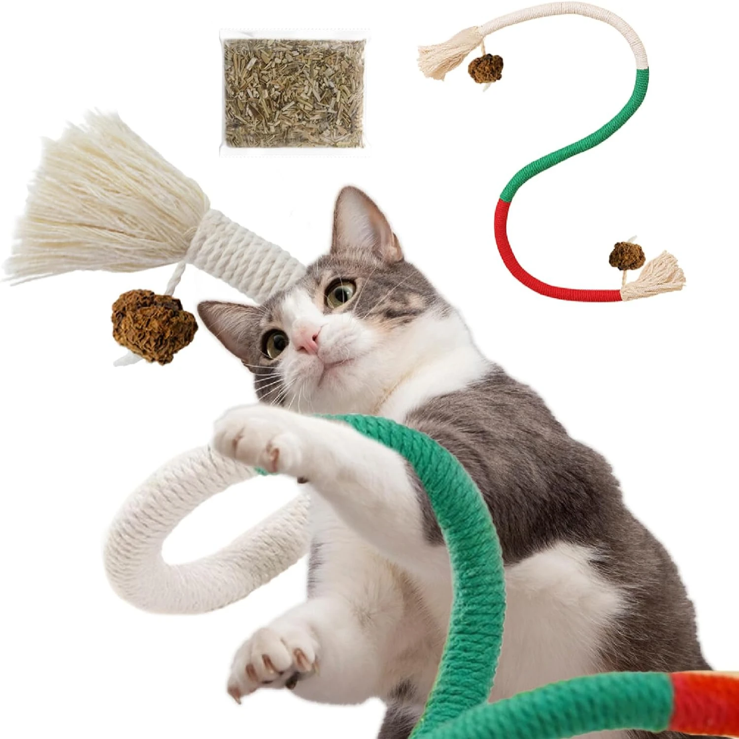 Engaging Fun Chew Toy for Indoor Cats Promotes Healthy Digestion and Dental Hygiene Perfect for Active Felines