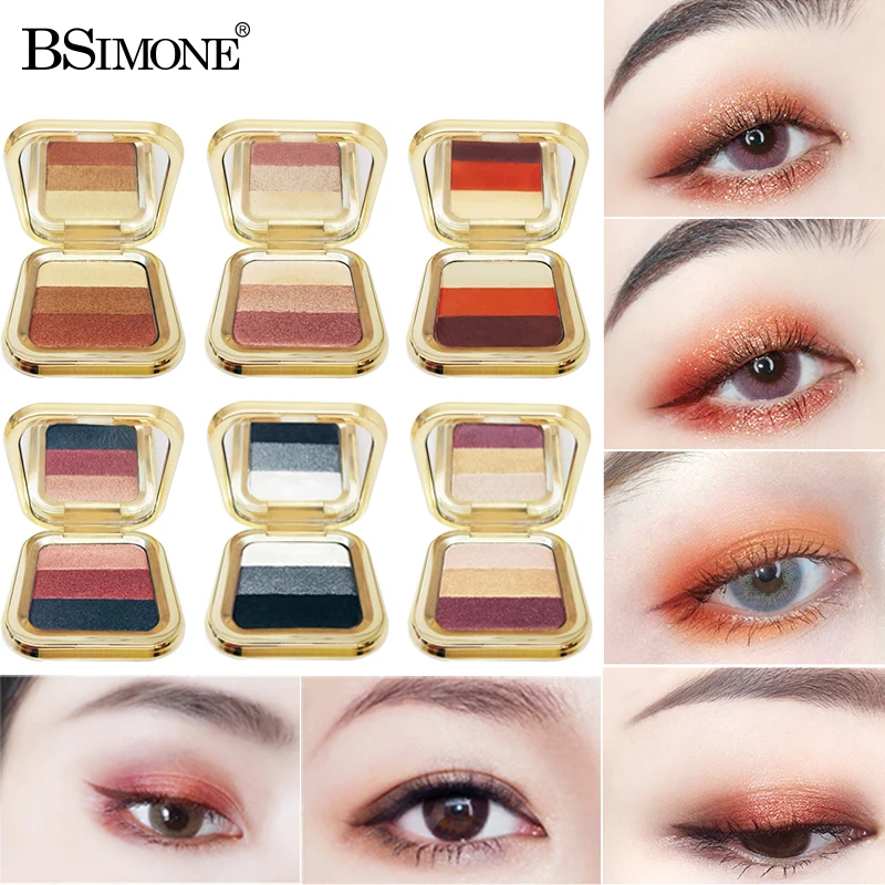 Mini 3-color eyeshadow palette-long-lasting, no-fly powders with matte super nice, mirror effect component, nice touch