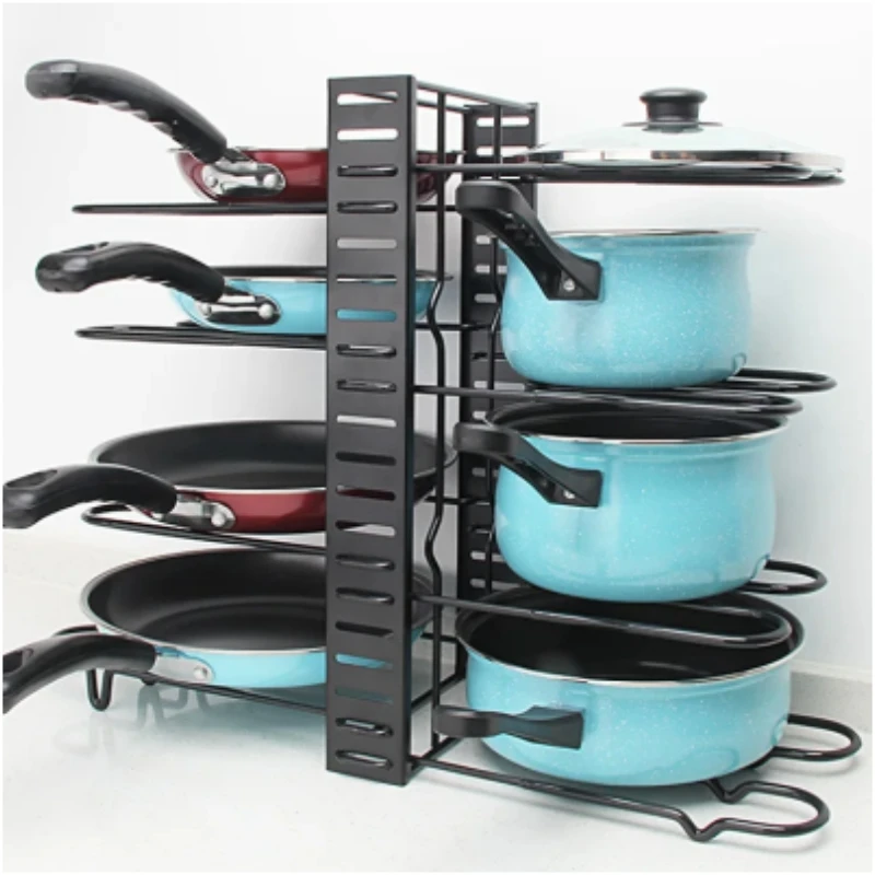 Heavy Duty Pot Rack Organizer, 5 Tier Pan Rack Holder, Holds Cast Iron  Skillets, Dutch Oven, Frying Pan, Griddles - AliExpress