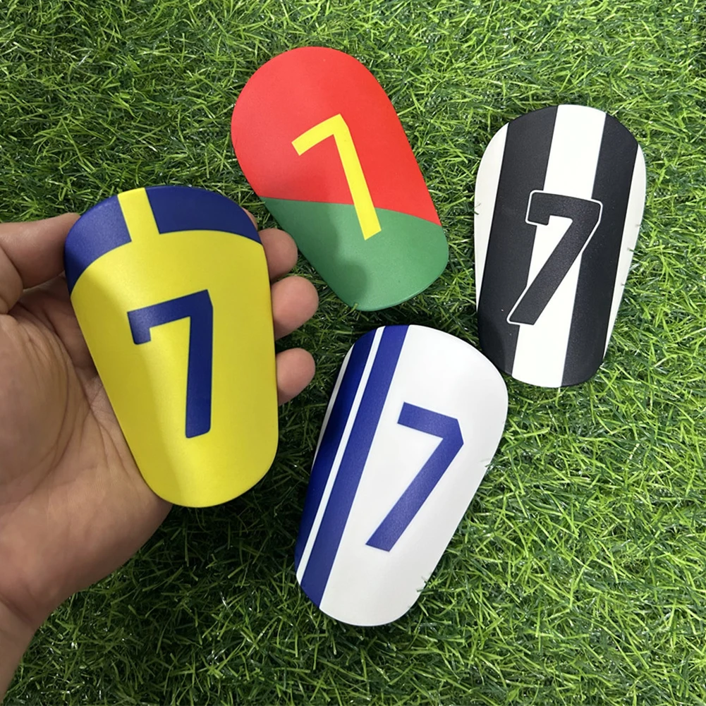 NO.7 Professional Football Shin Guard PU Thick Anti-Collision And Shock-Absorbing Insert Board Sports Protective Supplies 1Pair